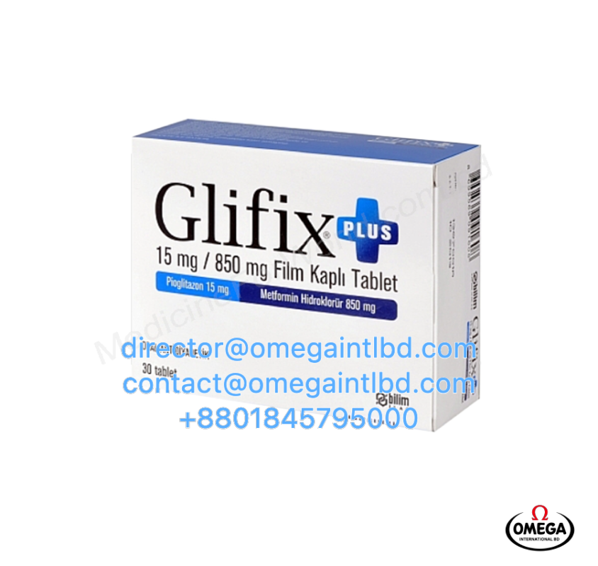 GLIFIX PLUS 15mg + 1000mg/15mg + 850mg